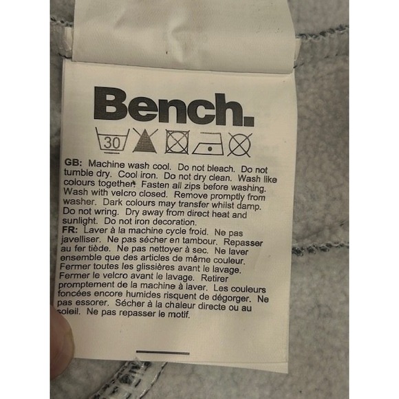 Bench UK Winter Hooded Tan Jacket Removable Inner Gray Hoodie NWT - Size L (10) - Picture 14 of 16